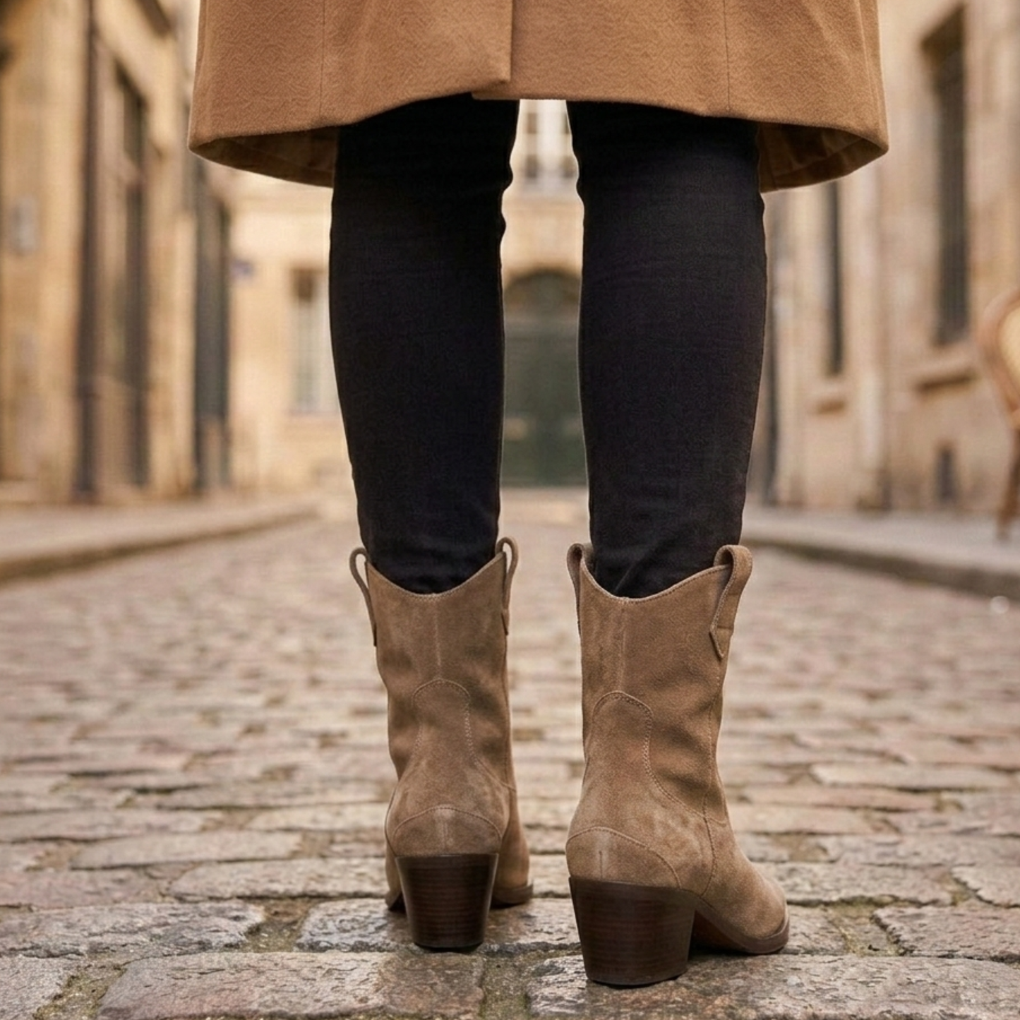 Low Heel Pointed Toe Suede Ankle Boots Women