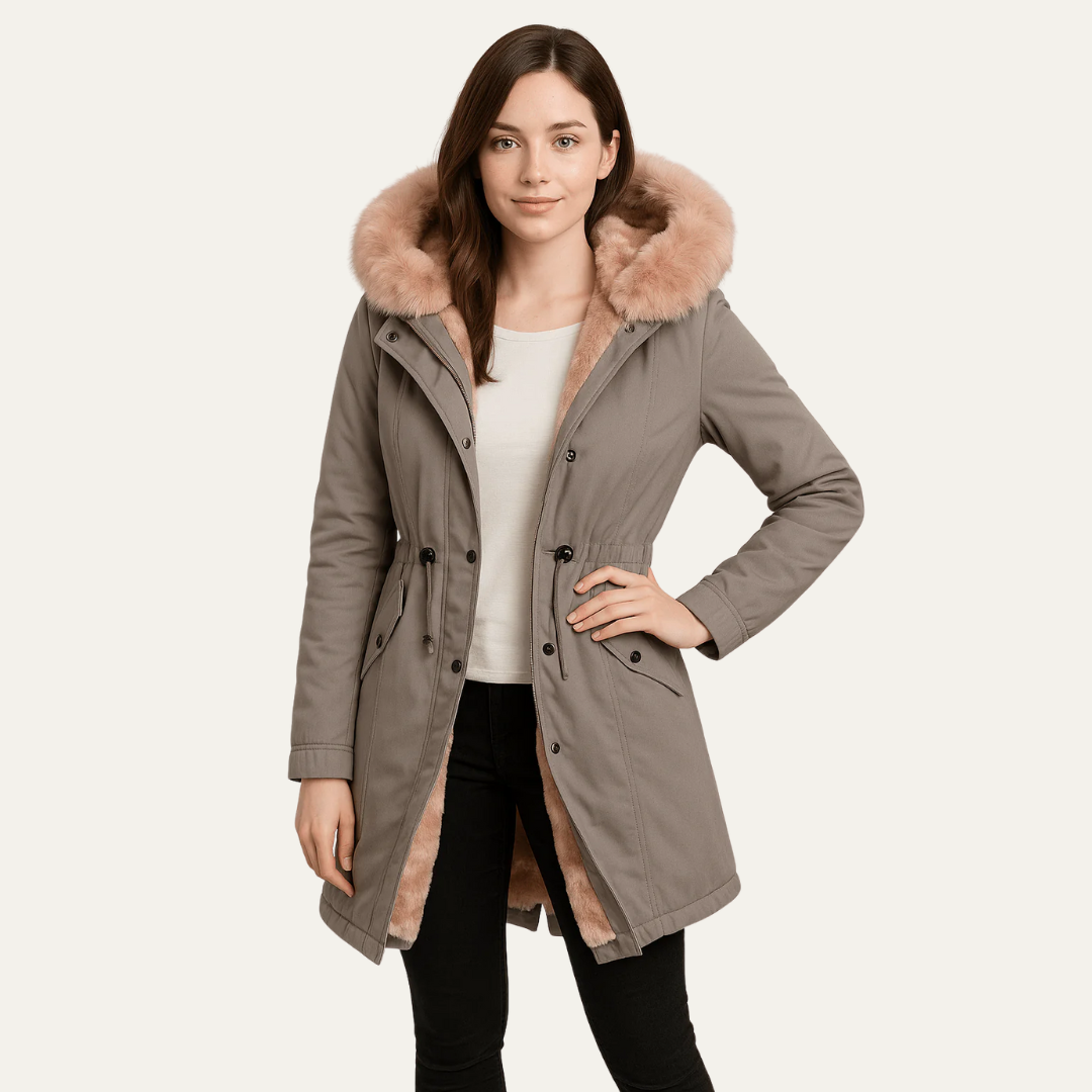 Slim Fit Synthetic Fur Coat