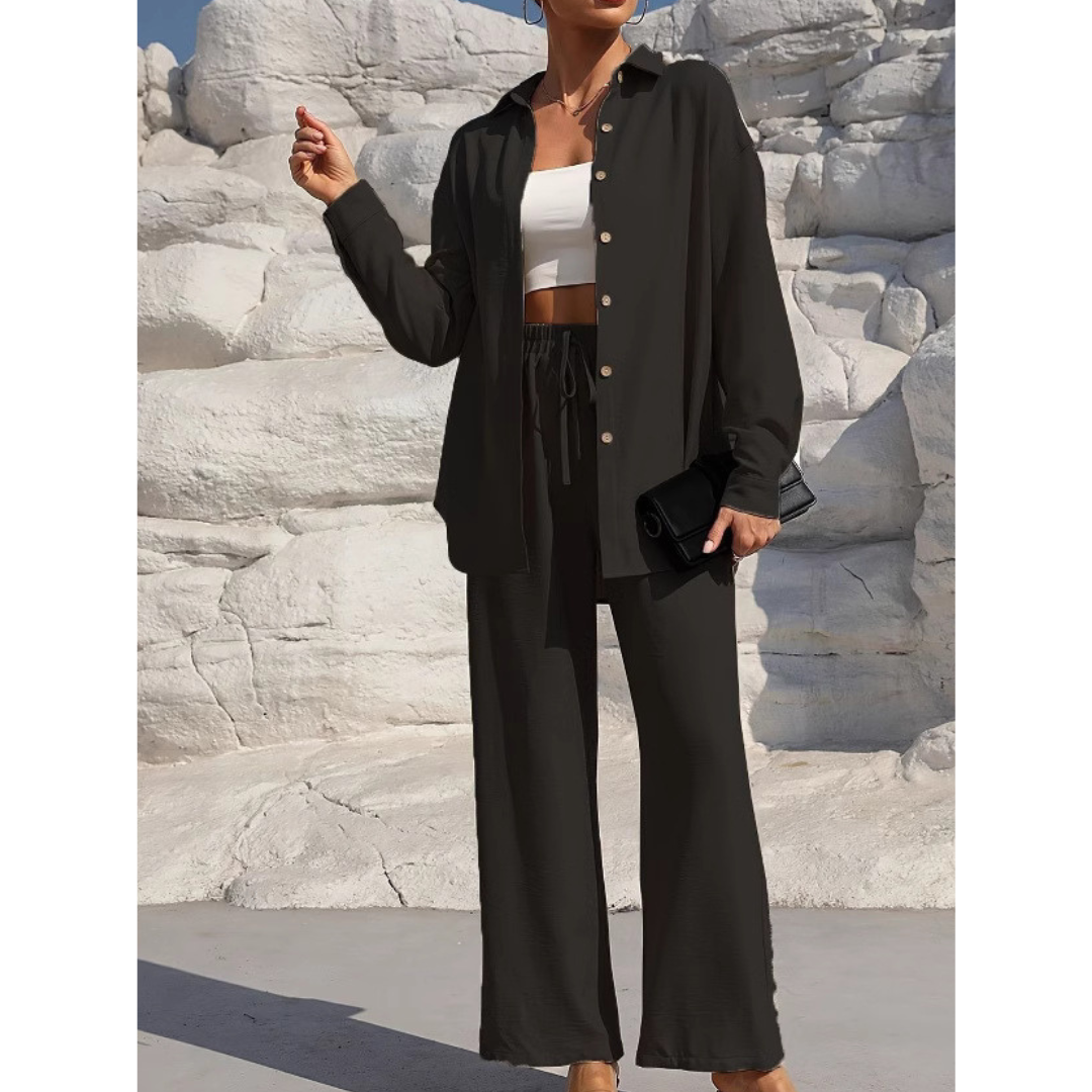 Soft Cotton Long Sleeve Top and Pant Set