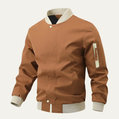 Men's Relaxed Fit Zipper Bomber Jacket