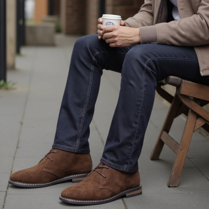 Traditional Mens Leather Lace Up Ankle Boots