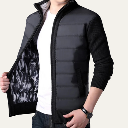 Warm Men's Zip Up Puffer Jacket