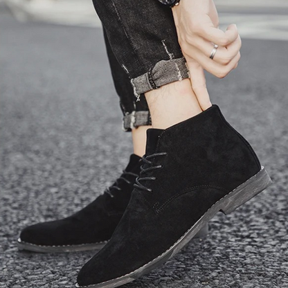 Comfortable Men's Brown Suede Ankle Boots