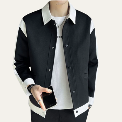 Men's Stylish Colorblock Varsity Jacket
