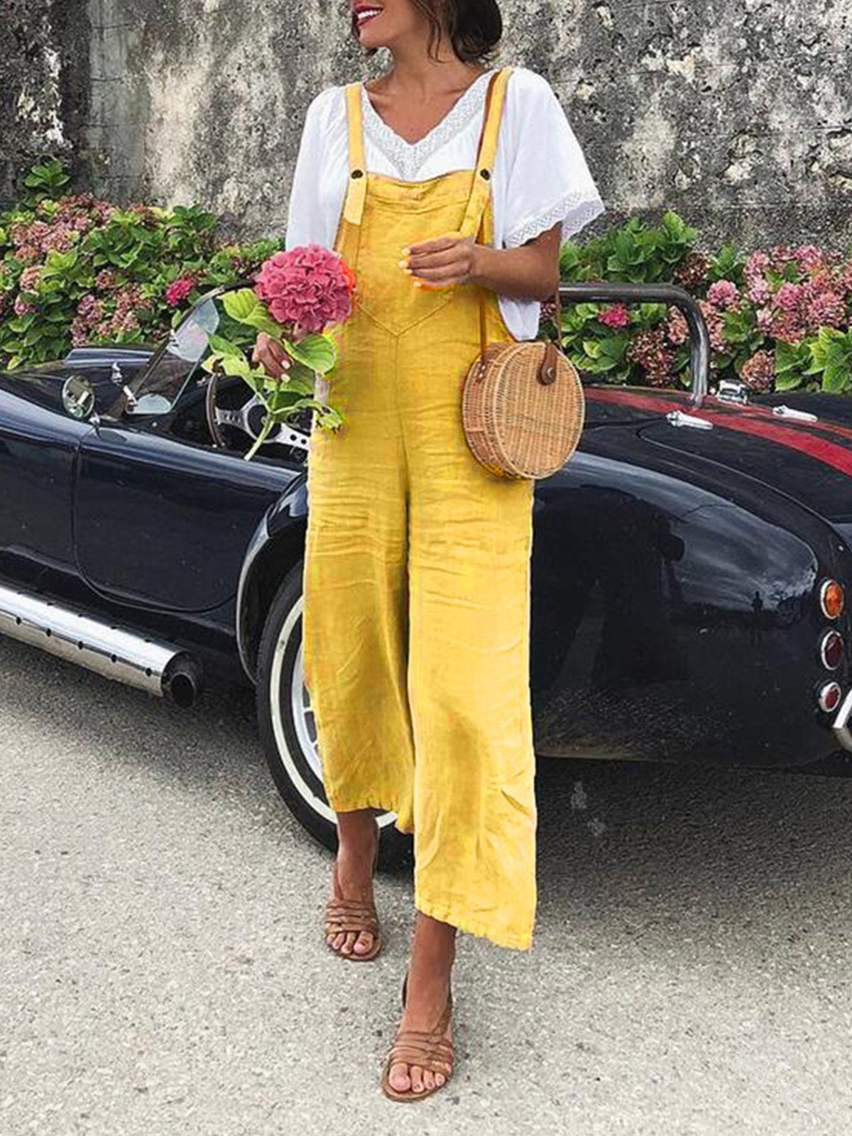 Relaxed Fit Blue Jean Jumpsuit for Ladies