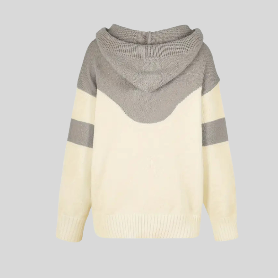 Soft Fleece Dual Color Hooded Sweatshirt