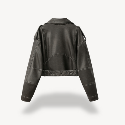 Stylish Female Motorcycle Leather Jacket