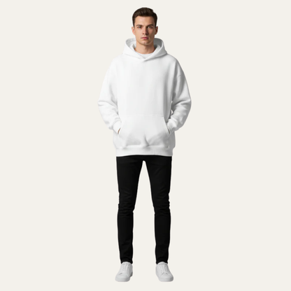 Relaxed Fit Hooded Sweatshirt with Pouch Pocket