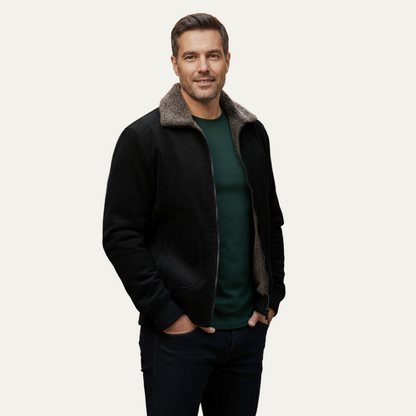 Classic Crew Neck Knit Polo Sweater