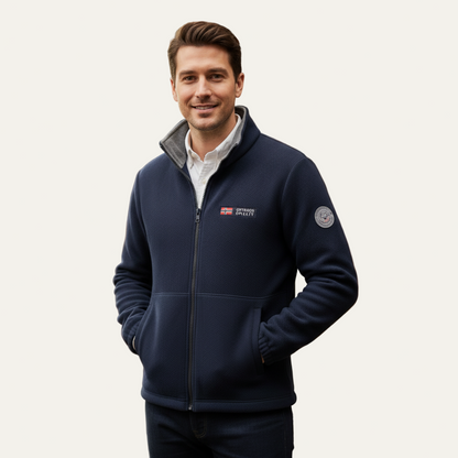 Men's Thick Quilted Fleece Zip Up Jacket