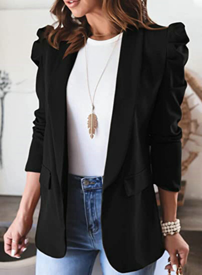 Timeless Tailored Ladies Jacket with Buttons and Pockets
