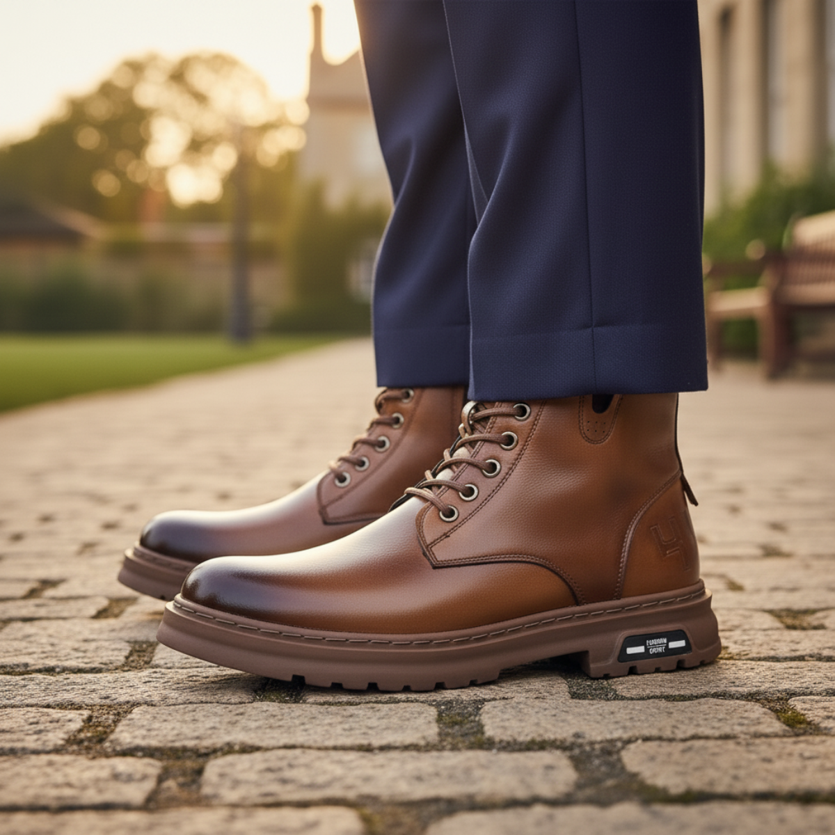 Stylish Men's Waterproof Leather Ankle Boots