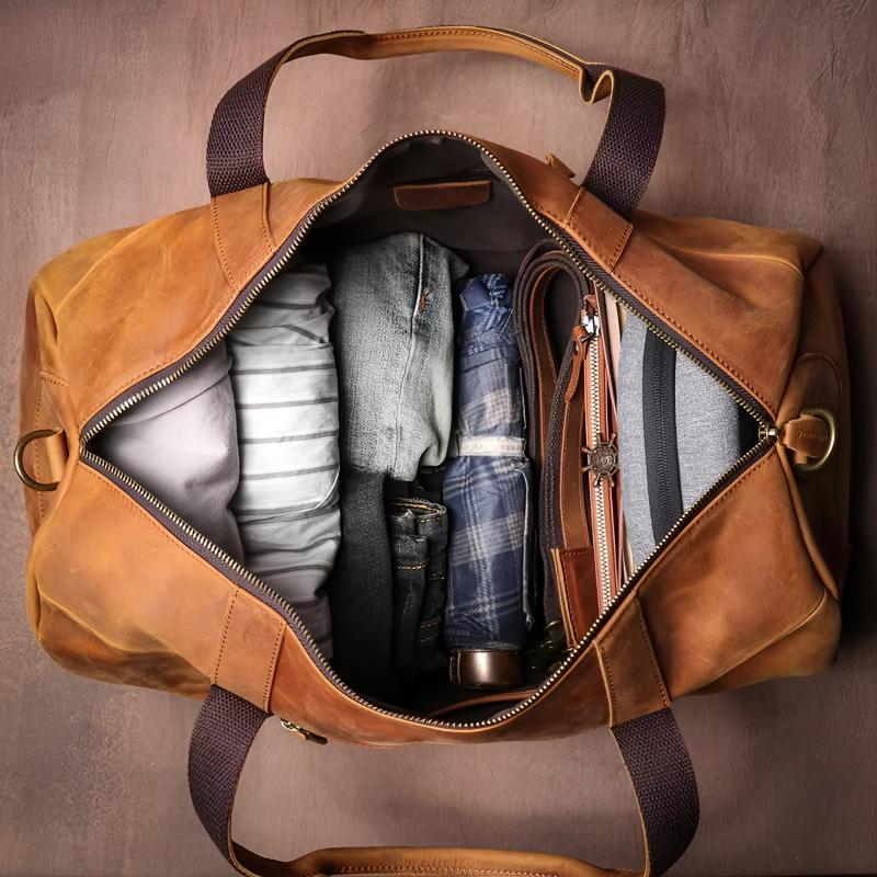 Classic Travel Duffel Bag with Zipper Closure
