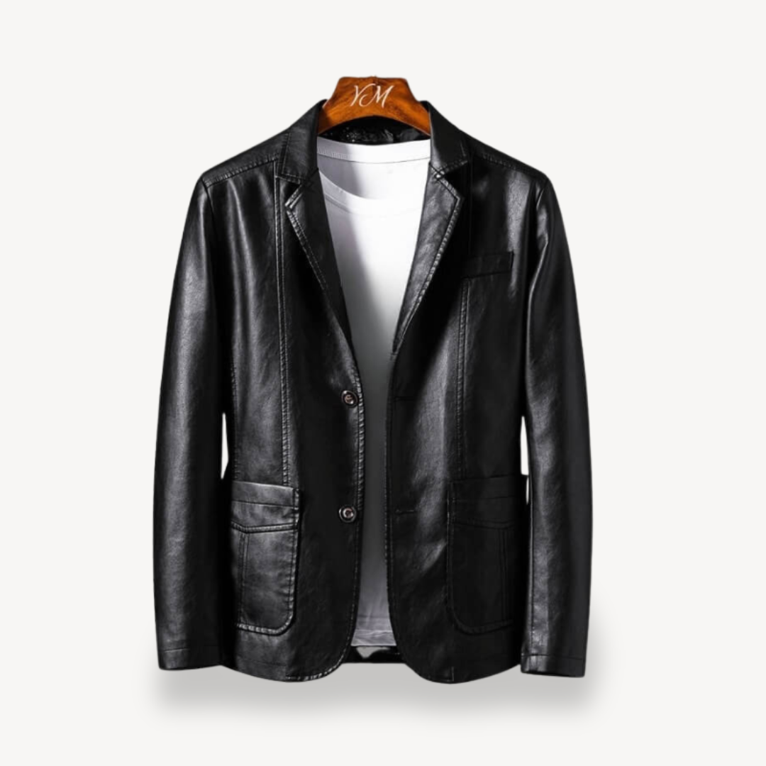 Men's Synthetic Leather Coat Jacket