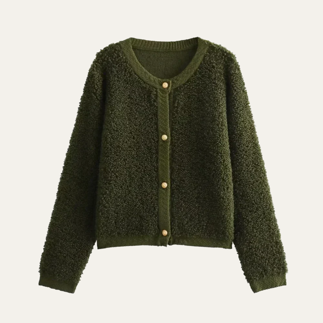 Soft Women's Short Puffy Jacket Cardigan