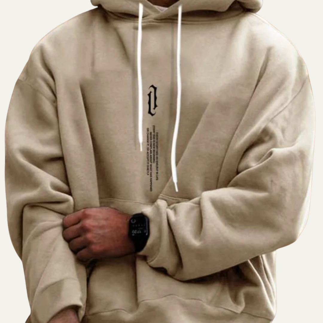 Large Graphic Hooded Sweatshirt for Men