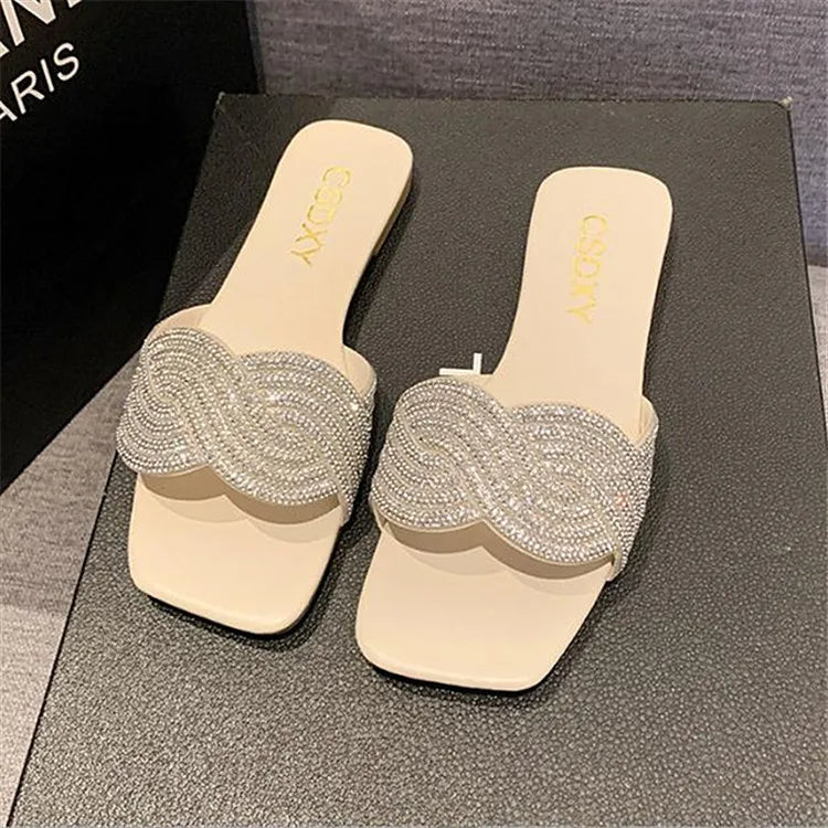 Shiny Women's Glittery Wide Fit Sandals