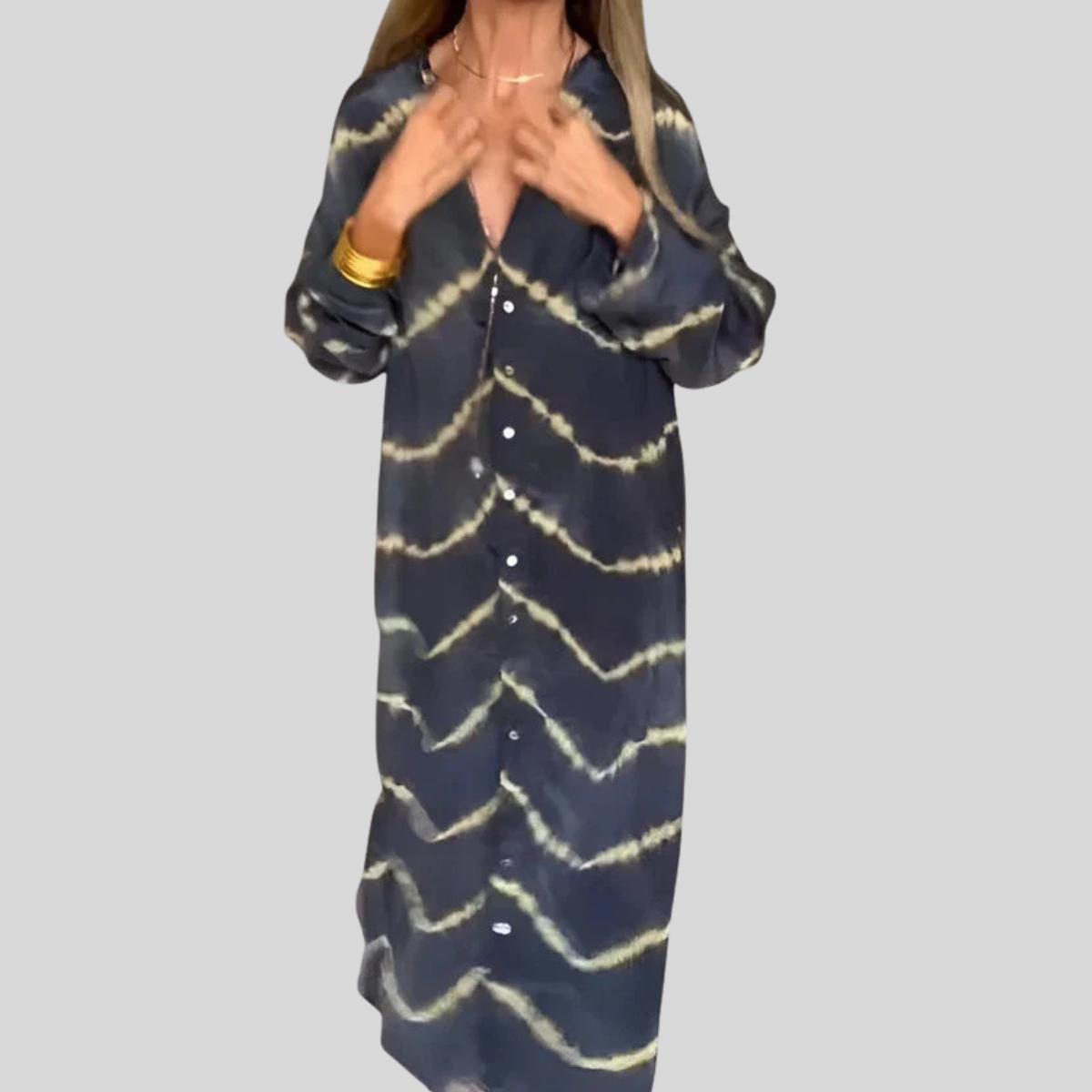 Chic Bohemian Striped Maxi Dress