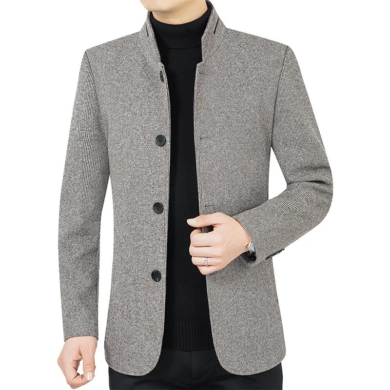 Modern Fit Mens Blazer with Four Button Closure