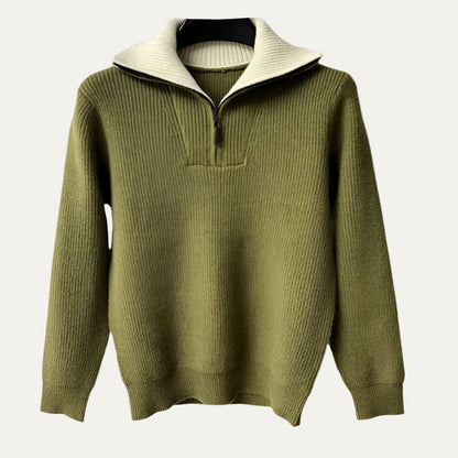 Men's Textured Quarter Zip Pullover Sweater