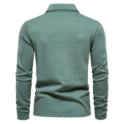 Classic Casual Men's Cotton Long Sleeve Shirt