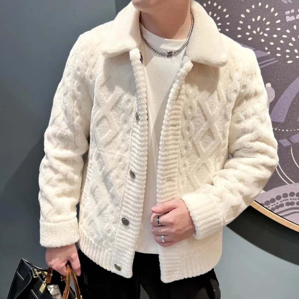 Men's Cozy Button Down Wool Jacket - OutfitLondon