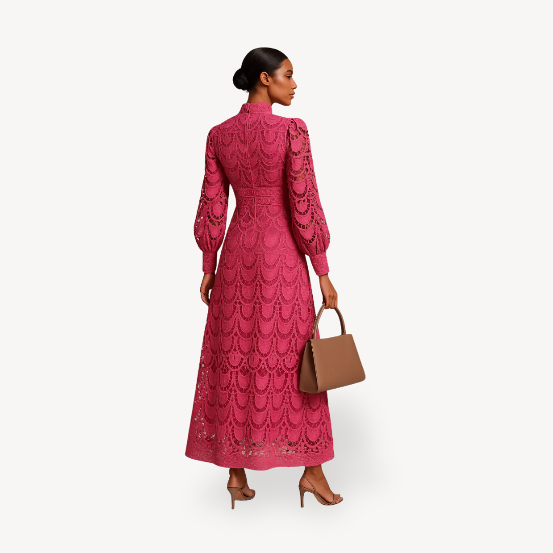 Elegant Floral Knee Length Dress
