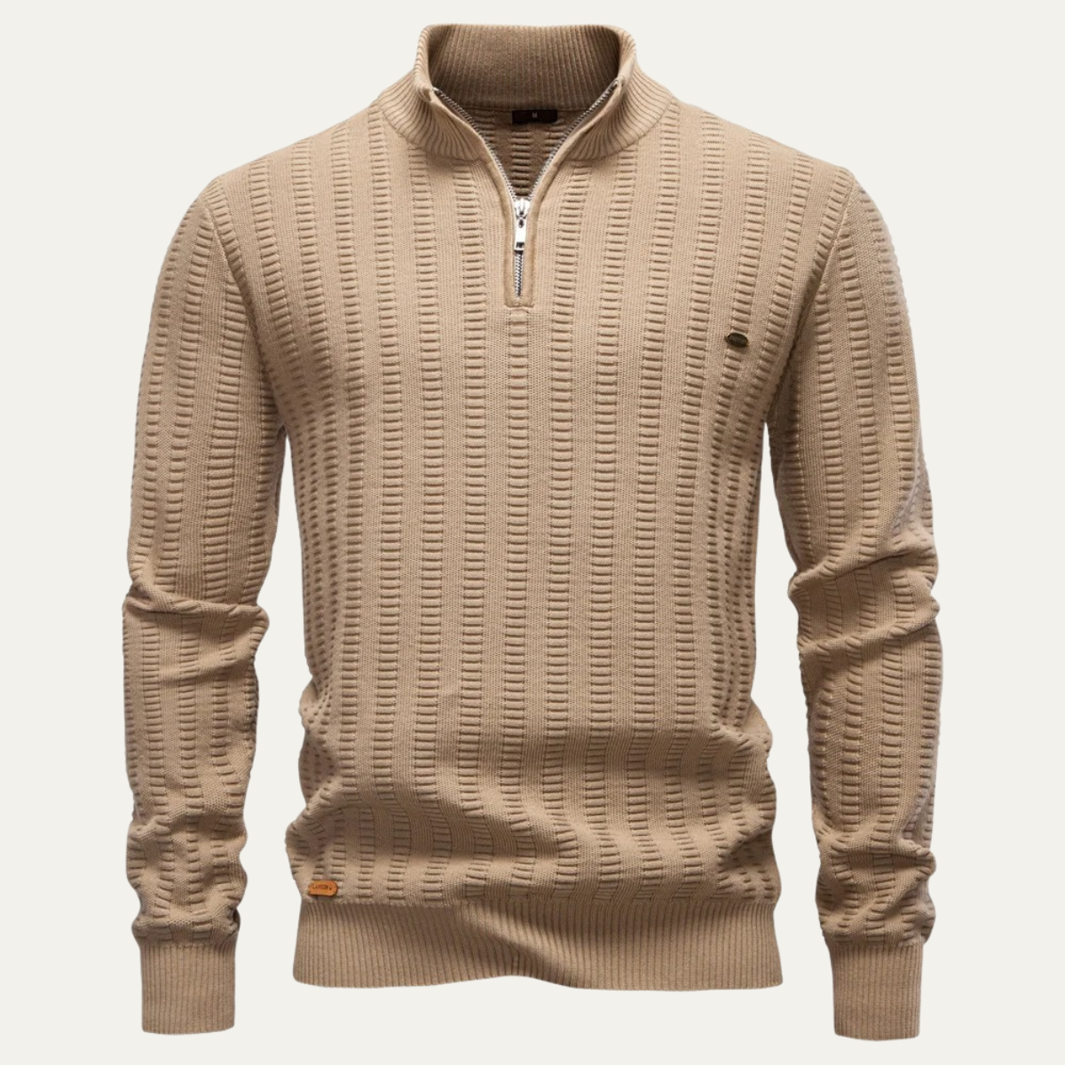 Warm Men's Half Zip Knitted Sweater