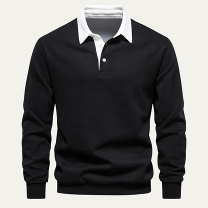 Classic Men's Relaxed Fit Polo Neck Sweater