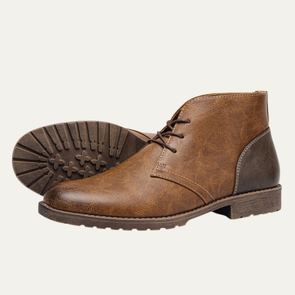 Classic Mens Brown Leather Smart Boots