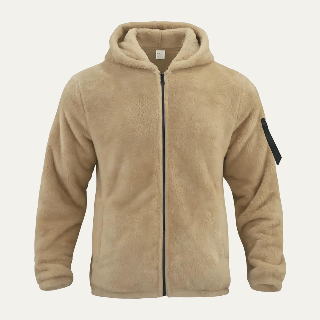 Warm Mens Fleece Hoodie with Pocket - OutfitLondon
