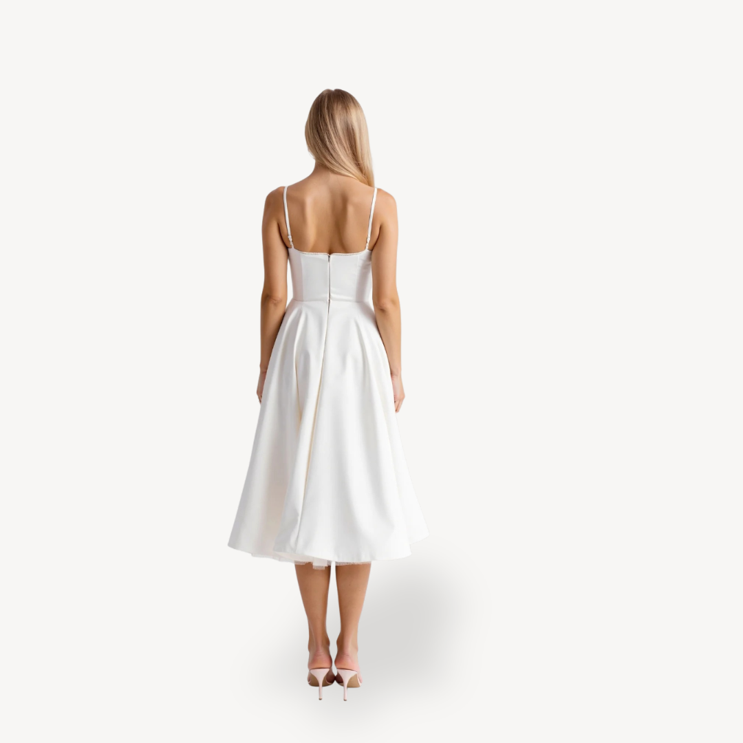 Casual Fit Midi Dress with Pockets for Women