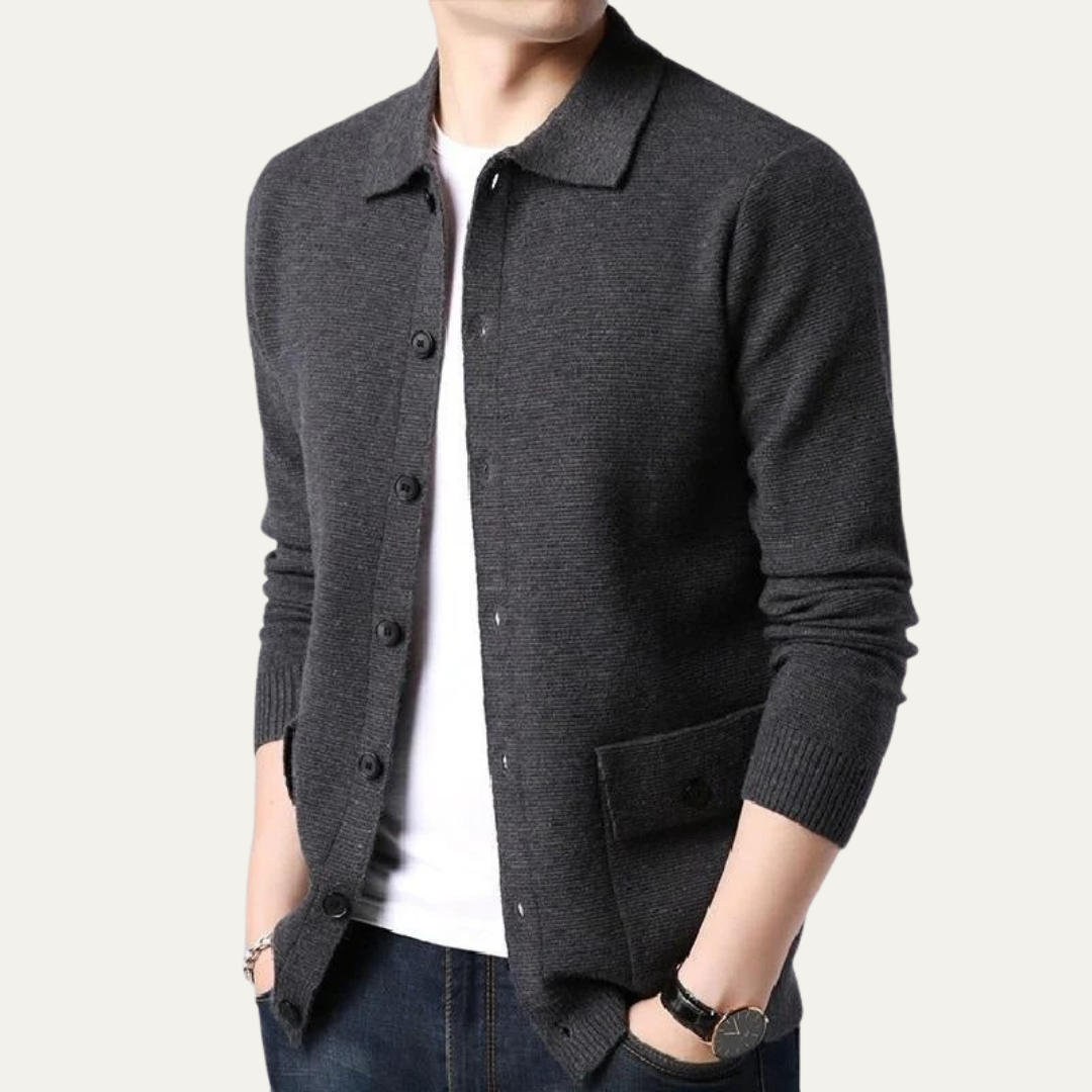 Men's Casual Button Cardigan Sweater