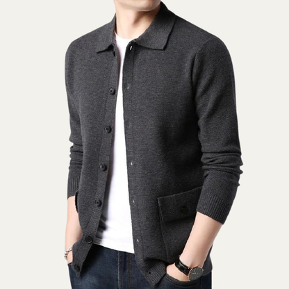 Men's Casual Button Cardigan Sweater