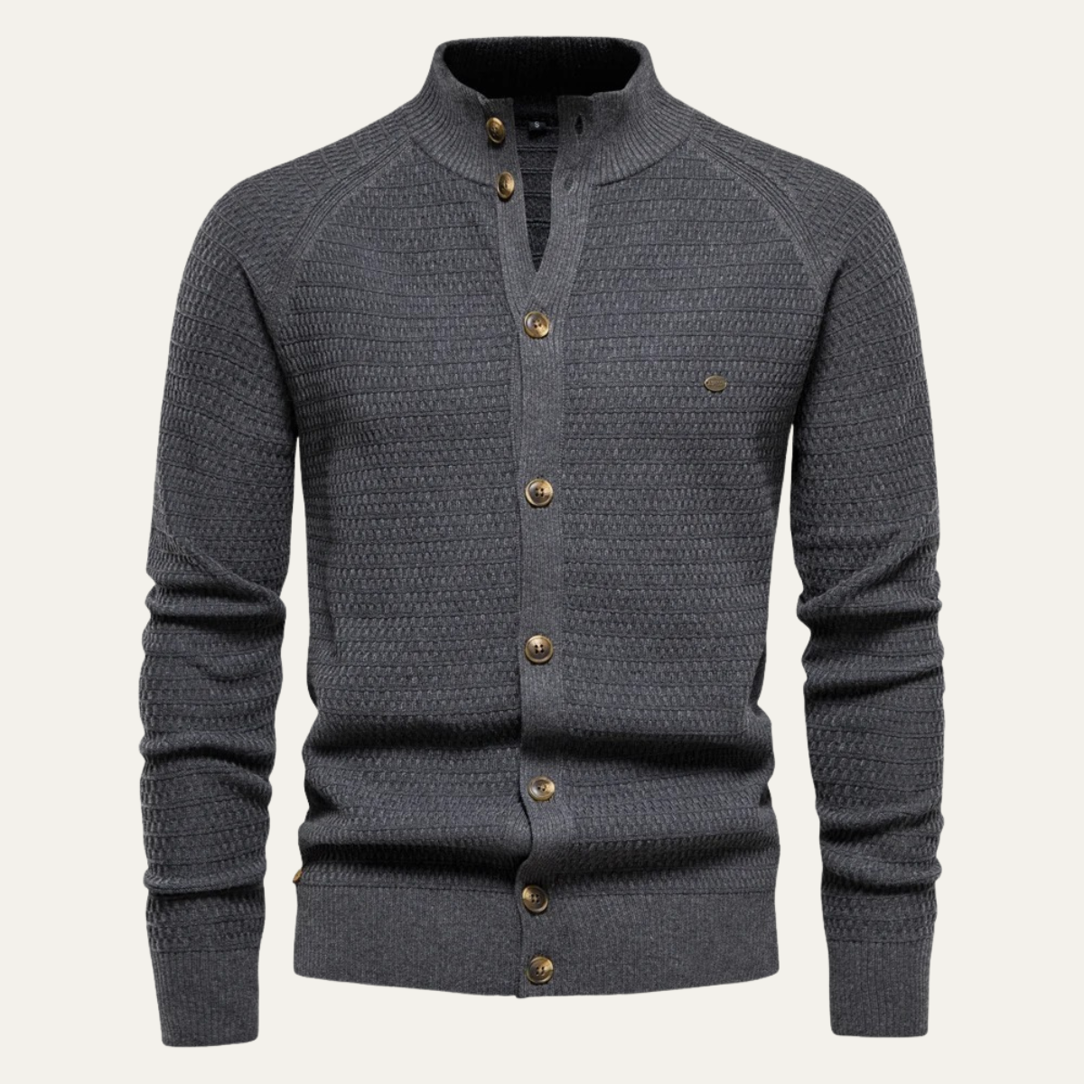 Relaxed Fit Mens Knit Button Cardigan