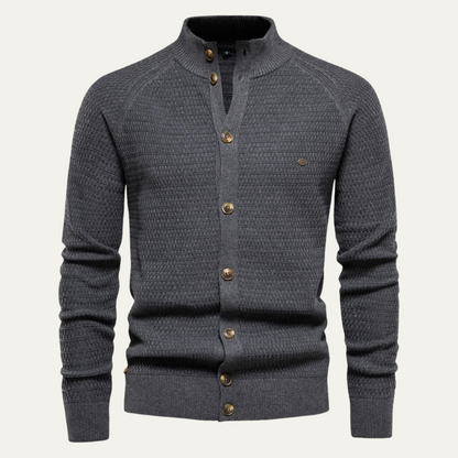 Relaxed Fit Mens Knit Button Cardigan