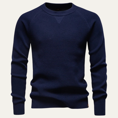 Relaxed Fit Men's Lightweight Crew Neck Sweater