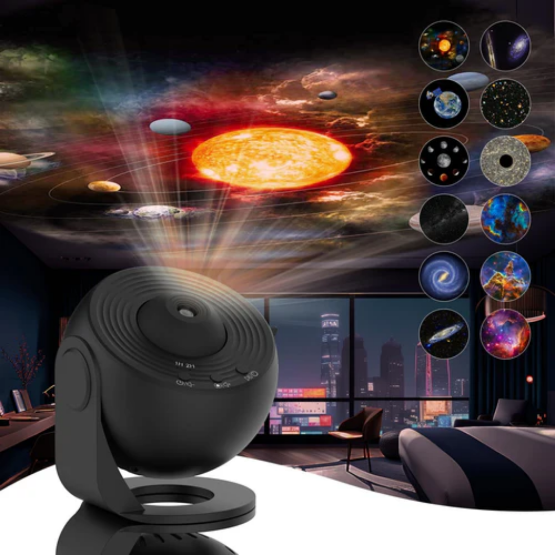Cosmic Night Sky Projector with Rotating Star Patterns - OutfitLondon