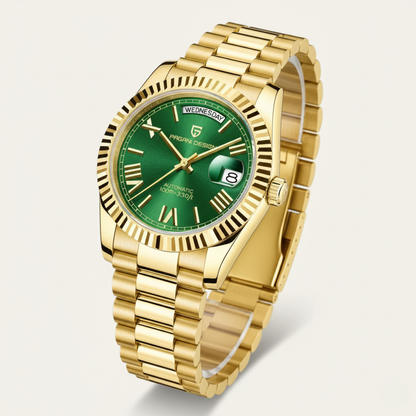 Men's Luxury Quartz Watch with Silver Strap