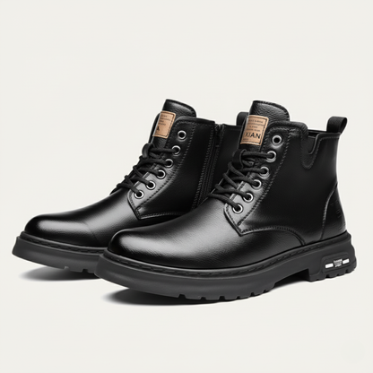 Stylish Men's Waterproof Leather Ankle Boots