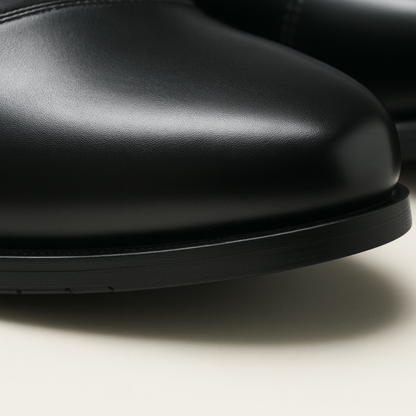 Stylish Men's Black Leather Ankle Chelsea Boots