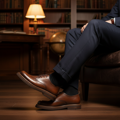 Classic Black Leather Oxford Shoe