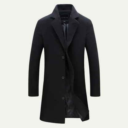 Classic Mens Stylish Wool Overcoat - OutfitLondon
