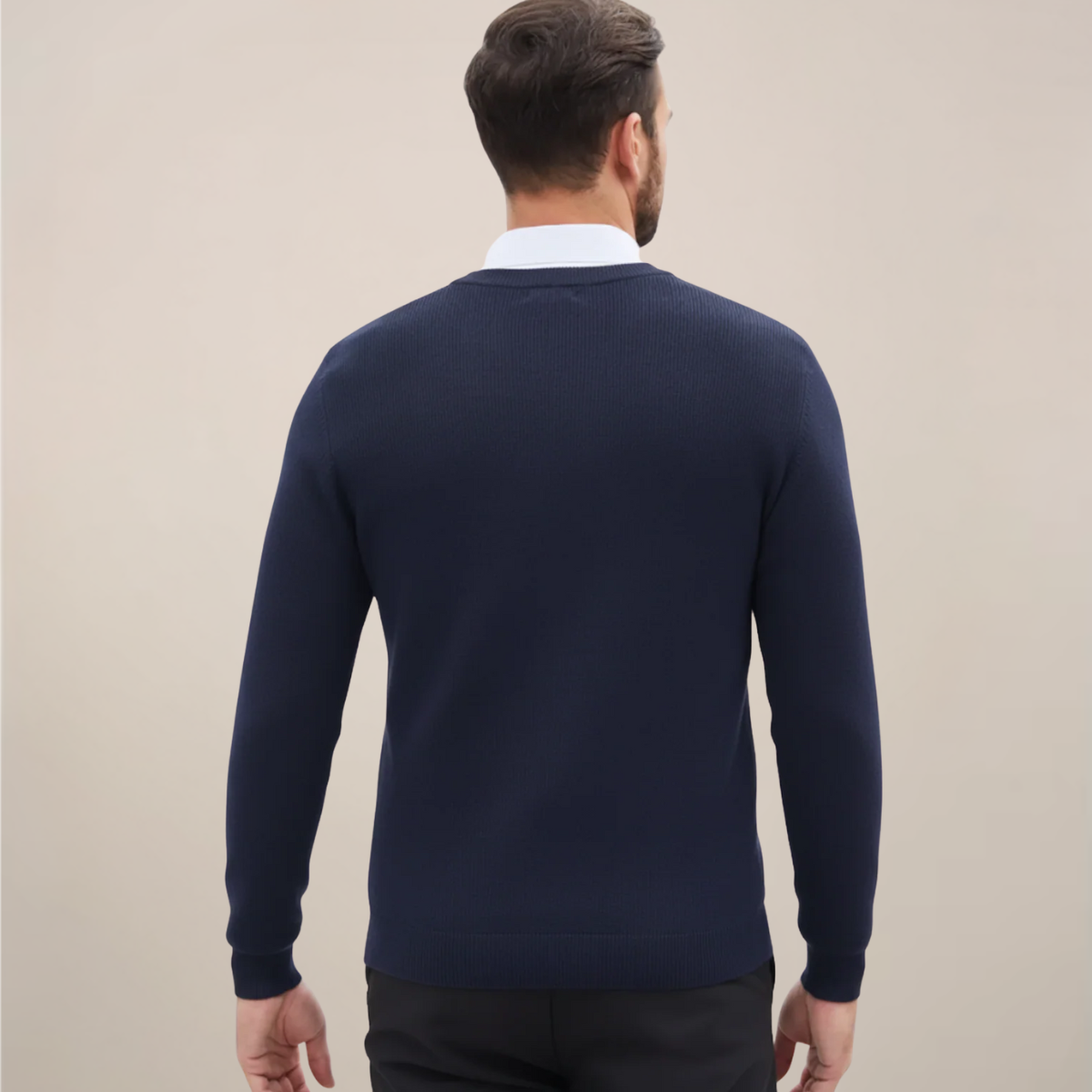 Men's Simple V-Neck Winter Sweater