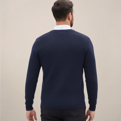 Men's Simple V-Neck Winter Sweater