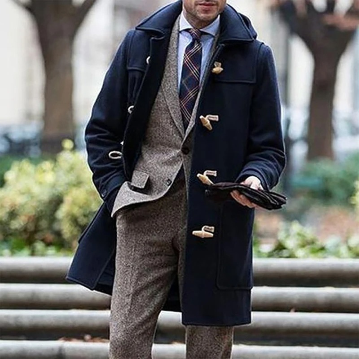 Classic Navy Mens Wool Pea Coat