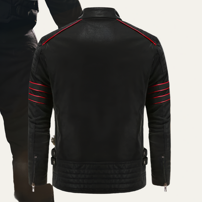 Biker Style Genuine Leather Jacket
