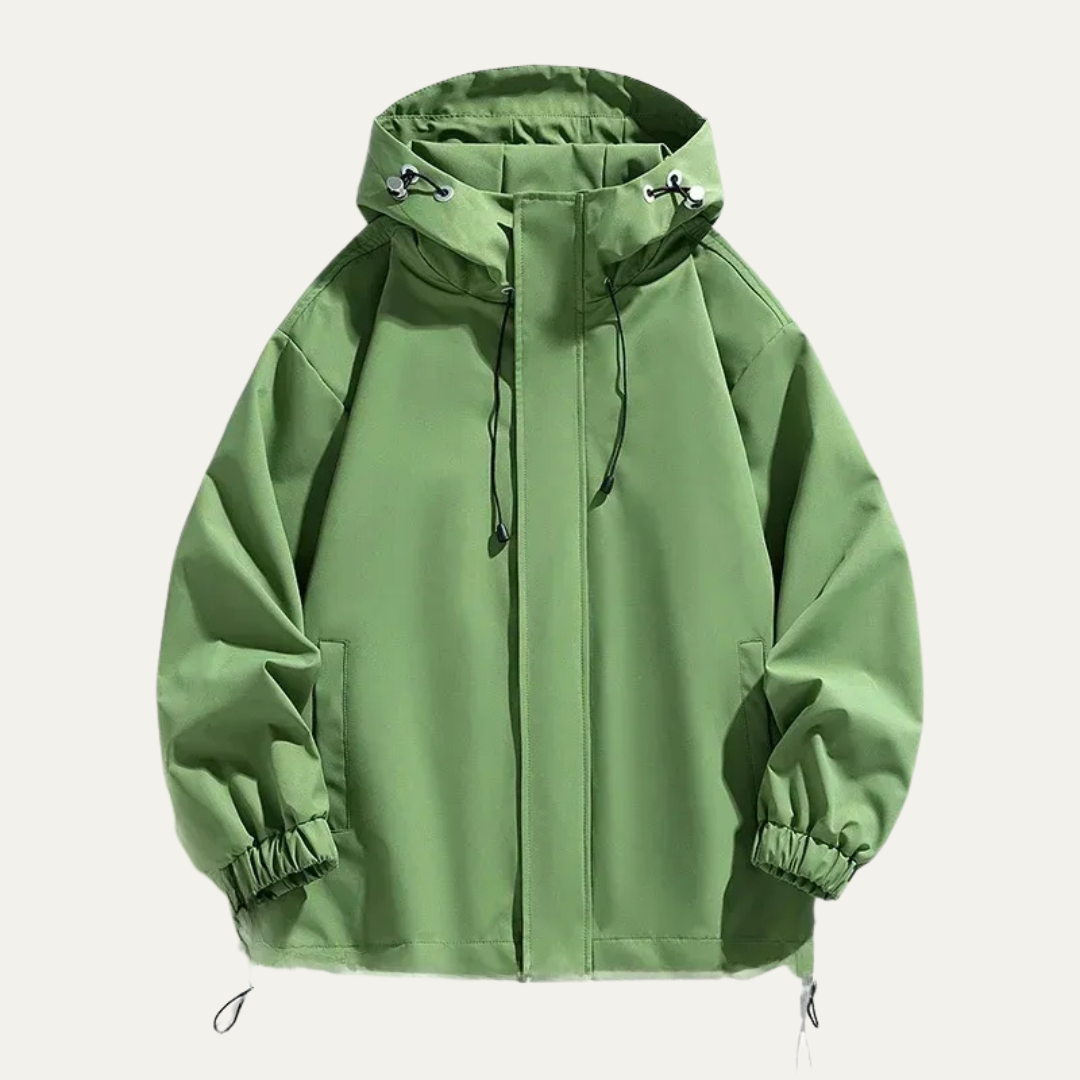Waterproof Men's Lightweight Hooded Windbreaker Jacket