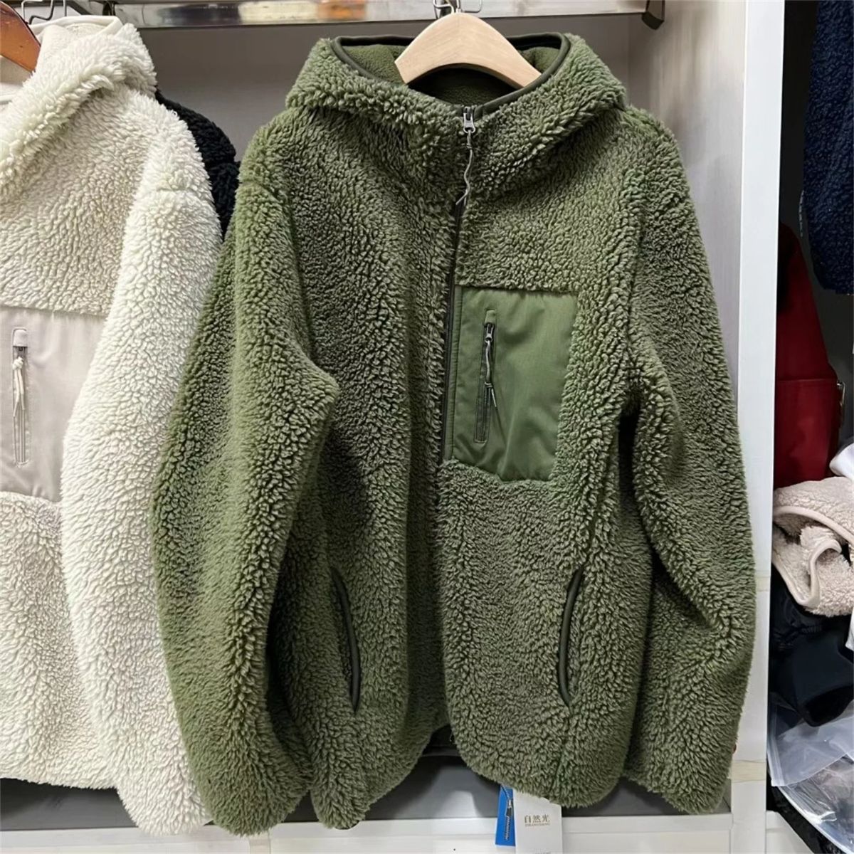 Warm Fleece Lined Wool Coat for Men