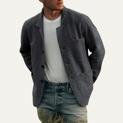 Men's Warm Cable Knit Jacket Coat